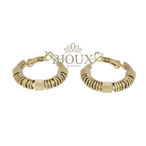 Orecchini cerchio acciaio con anelli