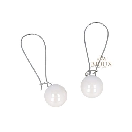 Orecchini argento con perla rosa