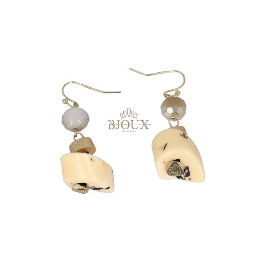 Orecchini bijoux con pietra colorata