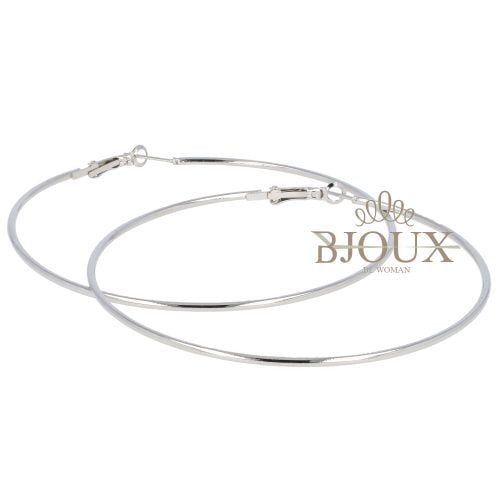 Orecchini a cerchio da 80 mm colore silver