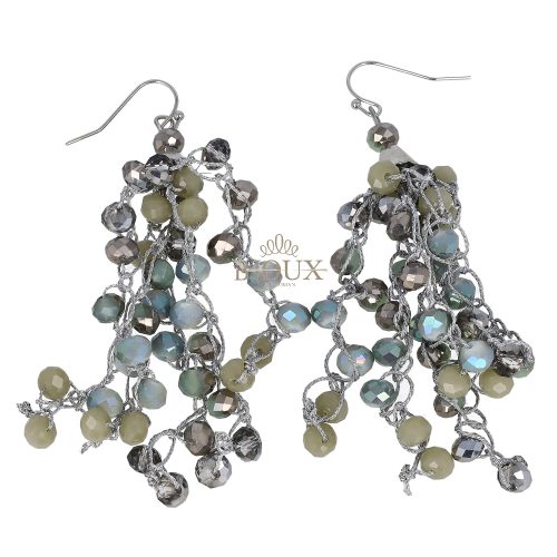 Orecchini bigiotteria con cascata di perline