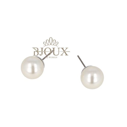 Orecchini perla vetro 12mm