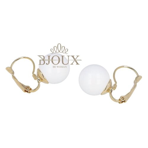 Orecchini monachina con perla bianca 14MM