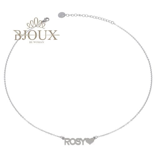 Collana in acciaio con nome  lettera R