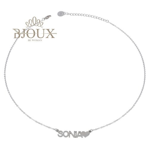 Collana in acciaio con nome  lettera S