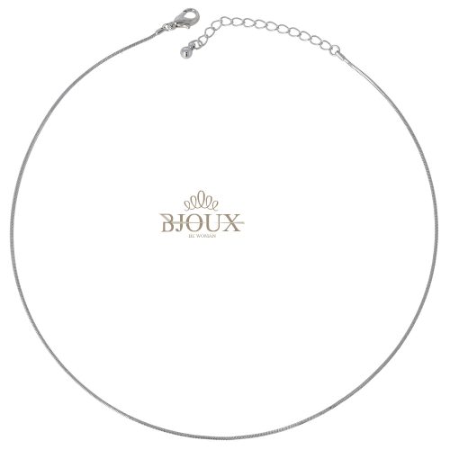 Collana catenina in metallo rodiato