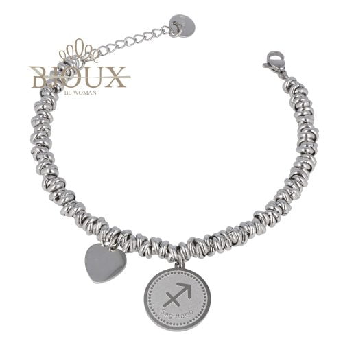 Bracciale zodiaco in acciaio segno Sagittario