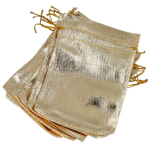 Sacchetto 20 pezzi in organza gold 9x12