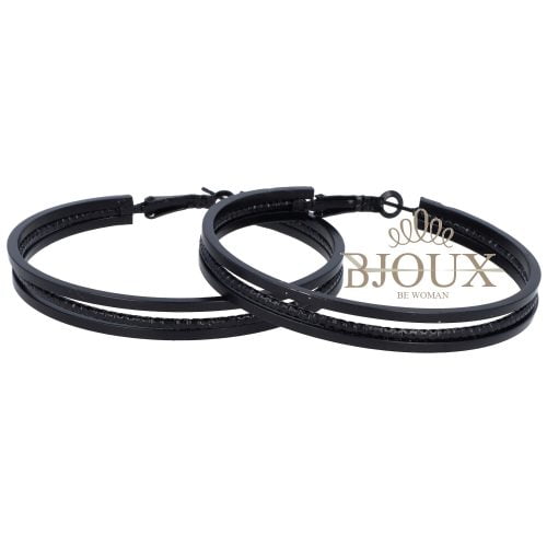 Orecchini cerchio da 50mm di colore nero