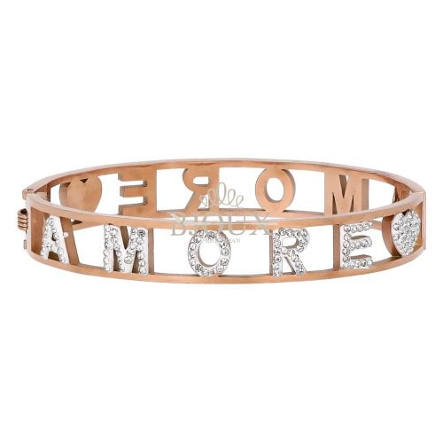 Bracciale bangle " AMORE" gold rose