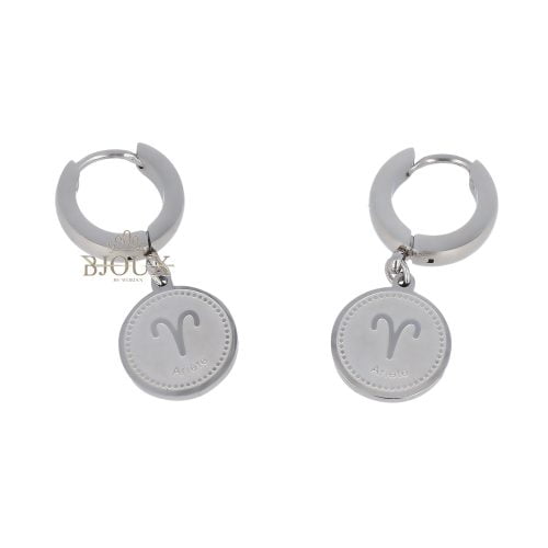 Orecchini segno zodiacale ariete in acciaio