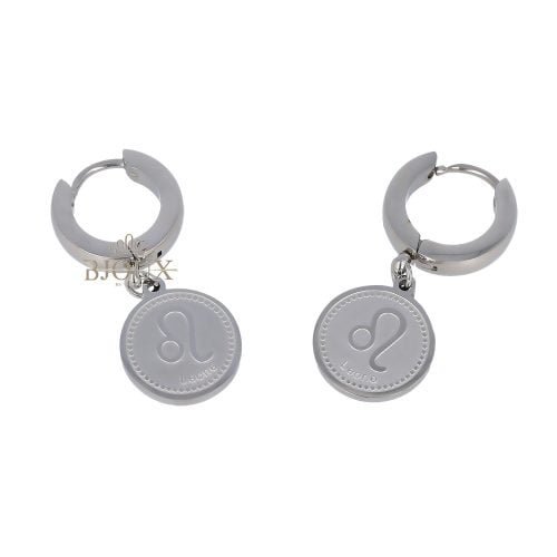 Orecchini segno zodiacale leone in acciaio