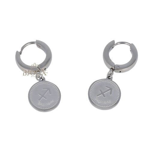 Orecchini segno zodiacale sagittario in acciaio