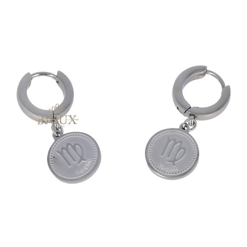 Orecchini segno zodiacale vergine in acciaio