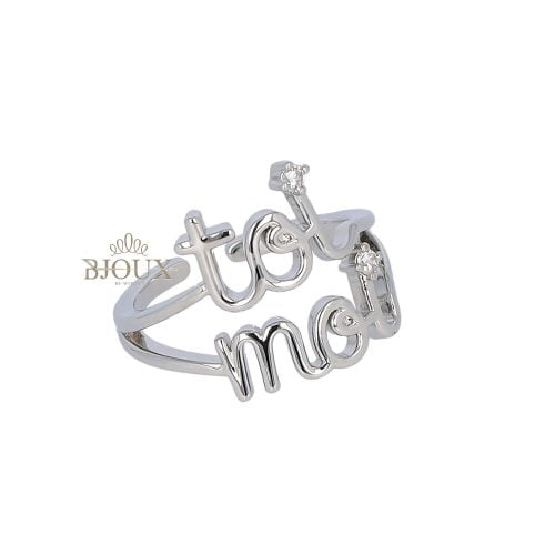 Anello toi e moi colore rodio