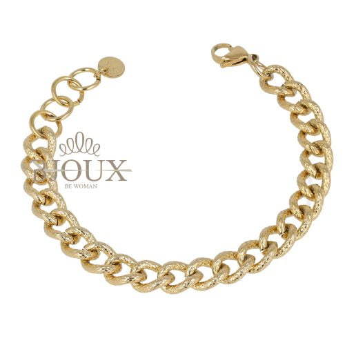 Bracciale acciaio catena gold