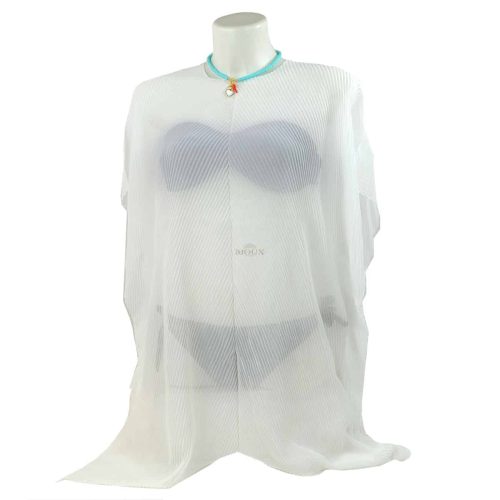 Copricostume plissè colore bianco