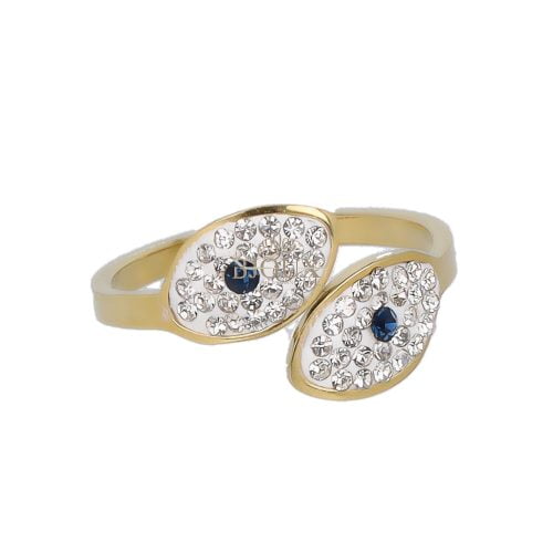 Anello oro con zirconi e pietre dure