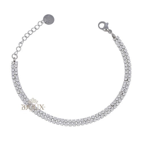 Bracciale con doppio filo strass kry