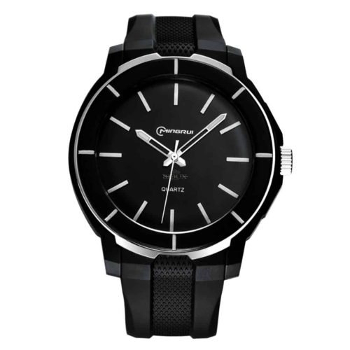 Orologio da uomo subacqueo nero con bordo