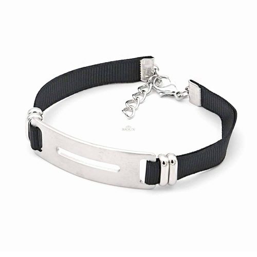 Bracciale per uomo con targhetta forata