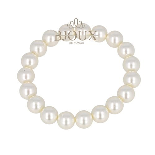 Bracciale perle 10mm elastico