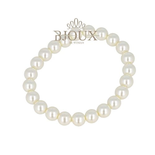 Bracciale di perle in vetro 8 mm