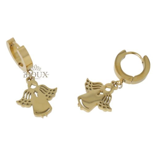 Orecchini cerchietto dorato con angioletto