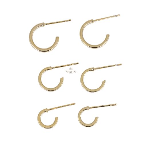 Orecchini cerchietto lobo card da 6 pezzi