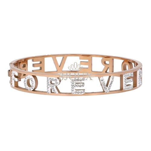 Bracciale bangle " Forever" gold rose