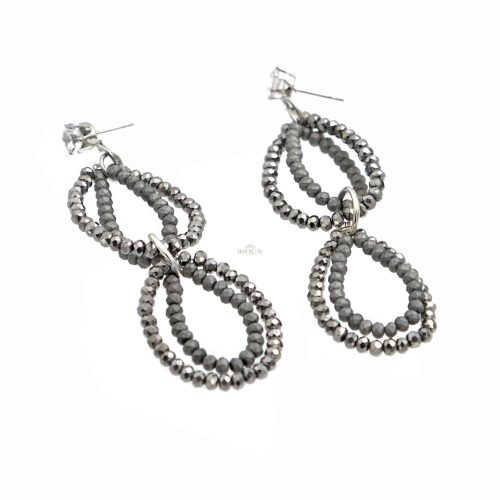 Orecchini con punto luce e gocce in cristalli