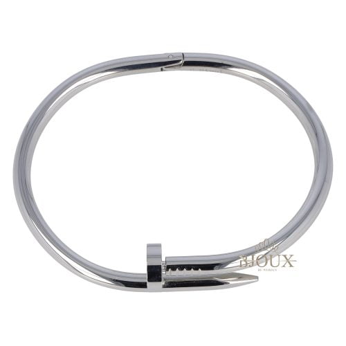 Bracciale in acciaio chiodo color rodio