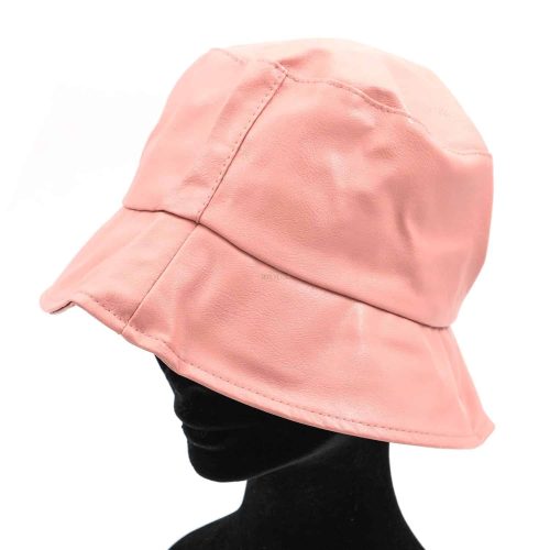 Cappello pescatore in ecopelle rosa