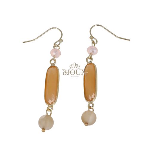 Orecchini da donna con perlina colorata