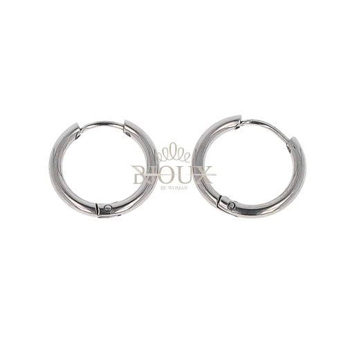 Orecchini in acciaio mini cerchietti diam.12 tubolare