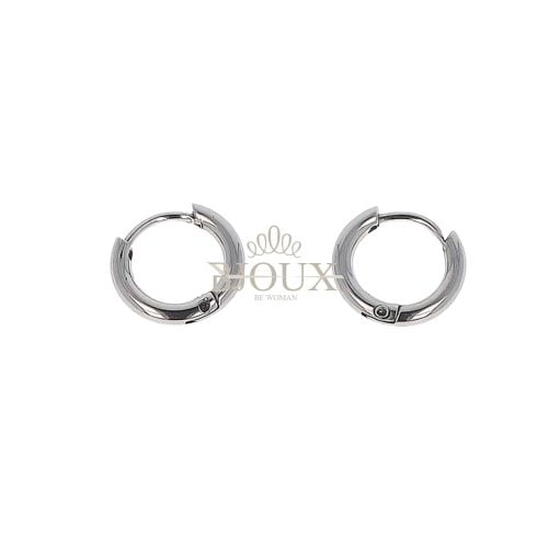 Orecchini in acciaio mini cerchietti diam.8 tubolare