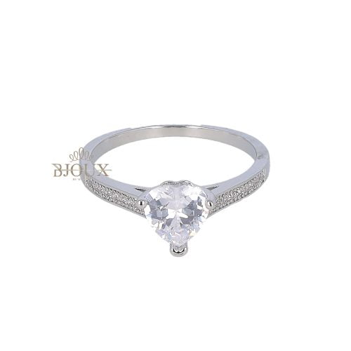 Anello in ottone con punto luce a cuore