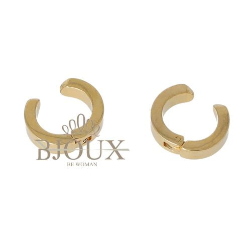 Orecchini cerchietto da uomo in acciaio gold