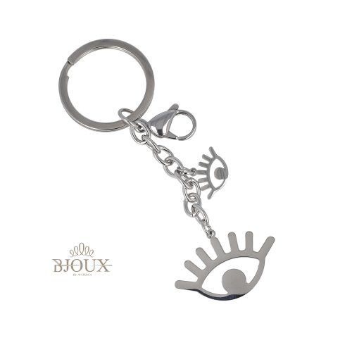 Portachiavi in acciaio con occhio