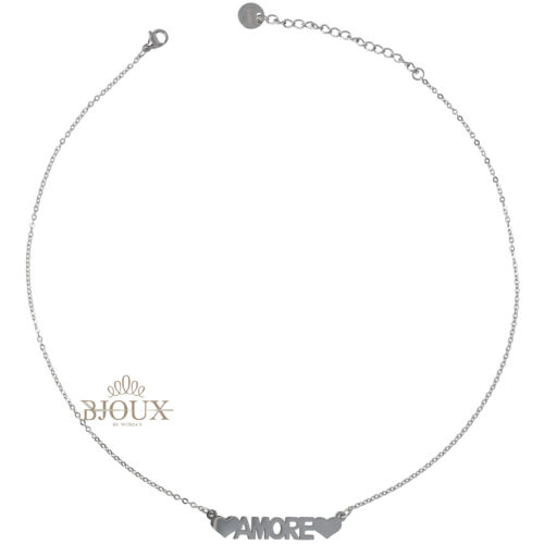 Collana a girocollo con scritta amore