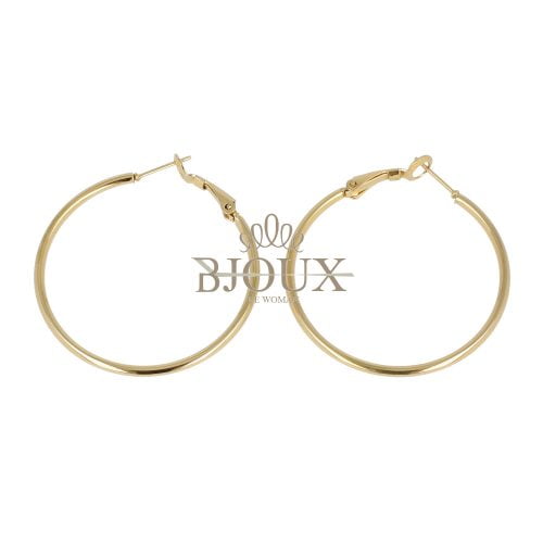 Orecchini oro in acciaio a cerchio diam.40