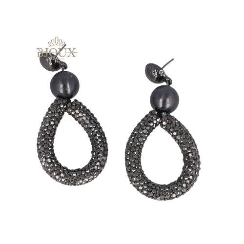 Orecchini con perno e ovale pendente