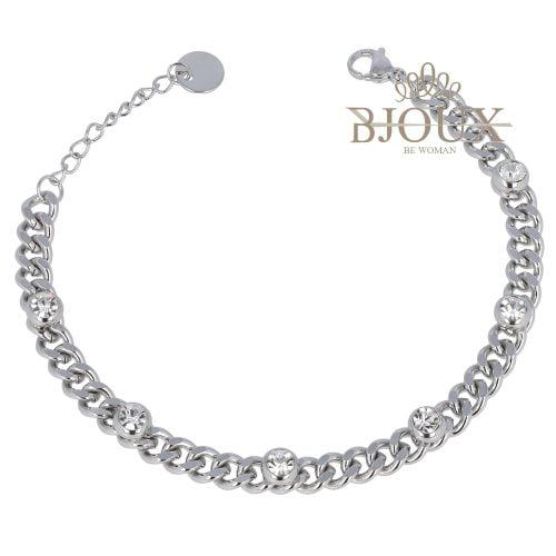 Bracciale da donna a catena con strass