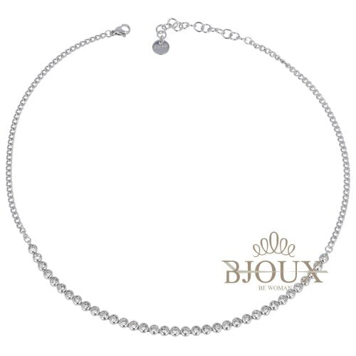 Collana in acciaio con punti luce strass kry