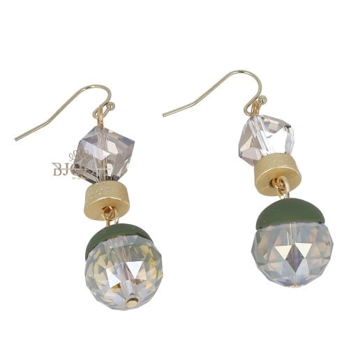 Orecchini con monachina e cristalli colorati