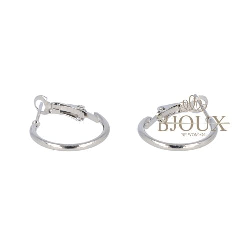 Orecchini a cerchio diam. 20 mm color rodio