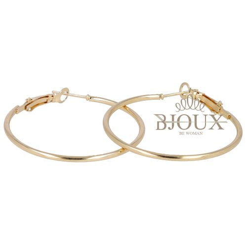 Orecchini a cerchio diametro 40 mm color oro