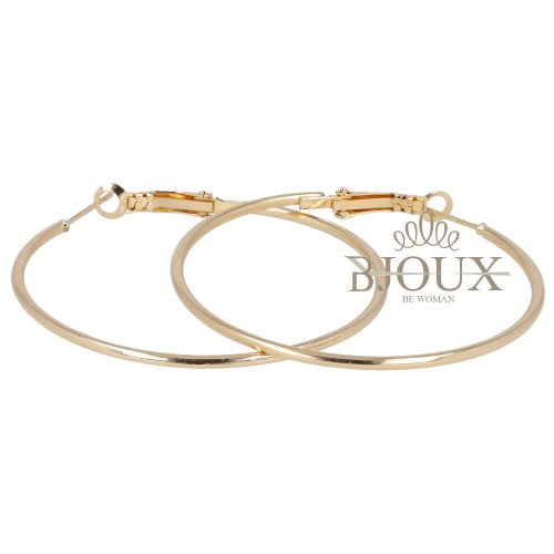 Orecchini a cerchio diametro 50 mm color oro