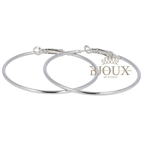 Orecchini a cerchio da 50 mm colore argento