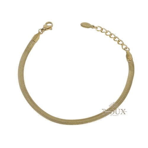 Bracciale in acciaio modello snake da 4MM color oro